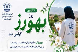 پیام تبریک رئیس شبکه بهداشت و درمان بیضا به مناسبت روز بهورز؛ تجلیل از طلایه‌داران سلامت در روستاها