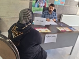 برپایی غرفه سلامت با محوریت اصول تغذیه سالم در تابستان/ پیاده روی اربعین بدون گرمازدگی