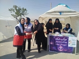 برپایی غرفه حفظ حیات جنین در پیاده‌روی جاماندگان اربعین شهرستان بیضا